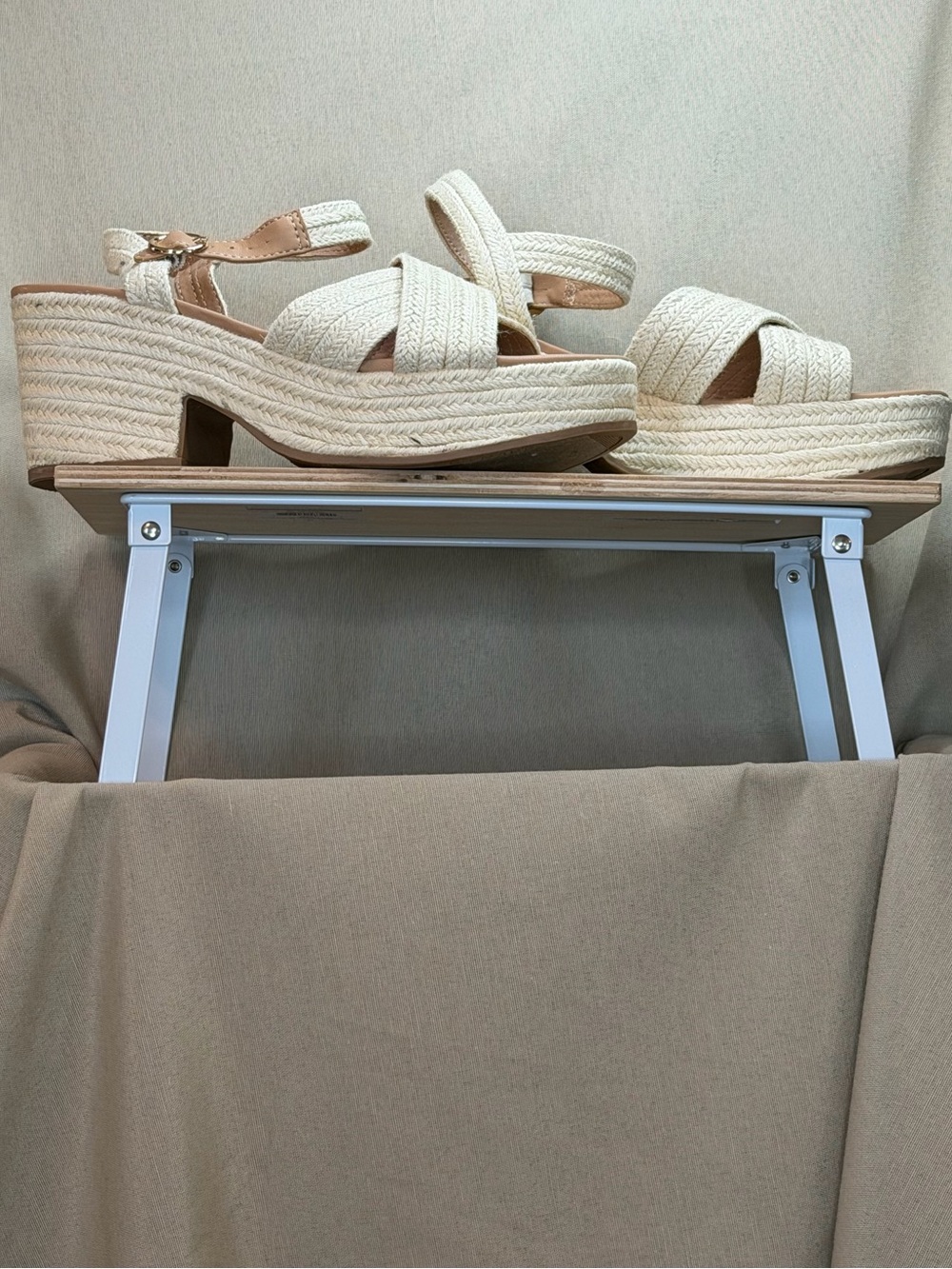 Old Navy Cream Espadrille Platform Sandals